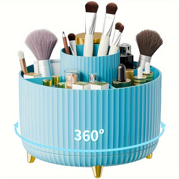 Makeup Organiser | 360° Rotating Förvaringsställ för Sminkbord