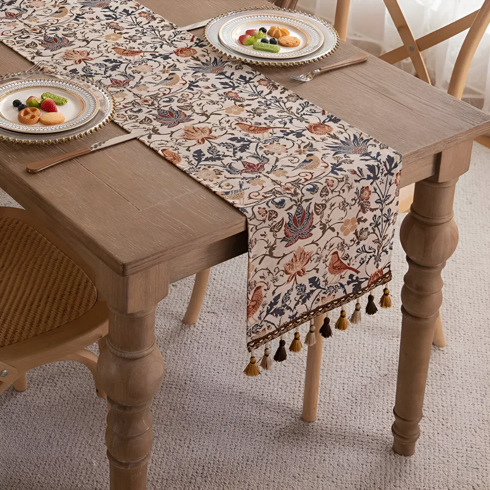 Vintage Floral &amp; Bird Jacquard Duklopp