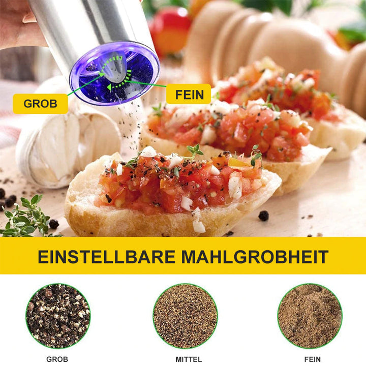 Carvallo - Automatisk elektrisk tyngdkraftsinduktionssalt- och pepparkvarn