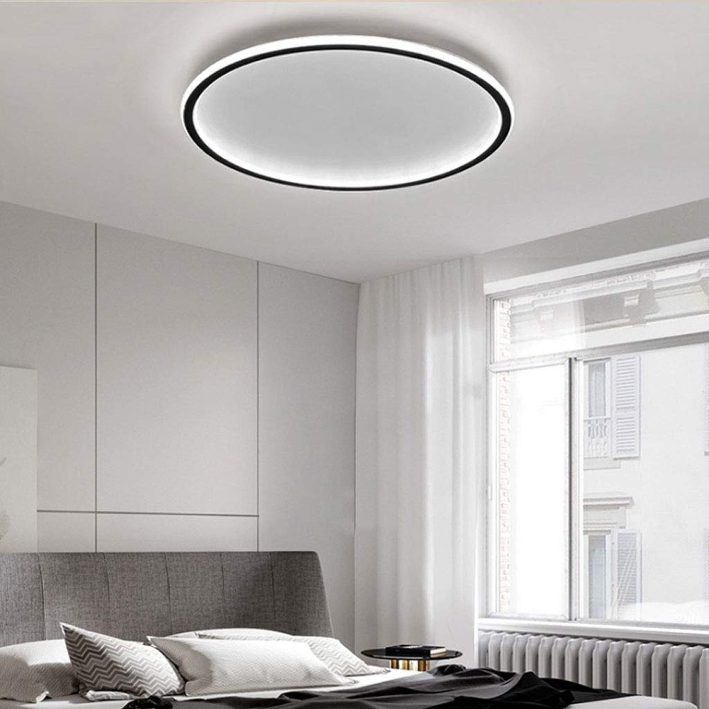 Ultra-tunn modern taklampa | Flush Mount LED för låga tak | Rund &amp; dimbar
