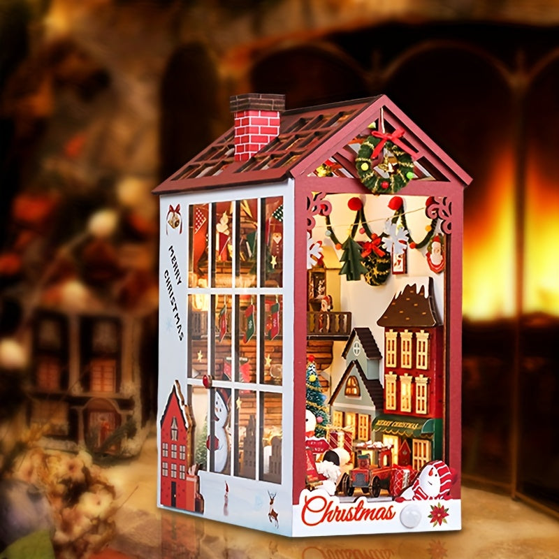 DIY Miniatyr Julhus – 3D Pussel Set för Jul och Festlig Dekoration