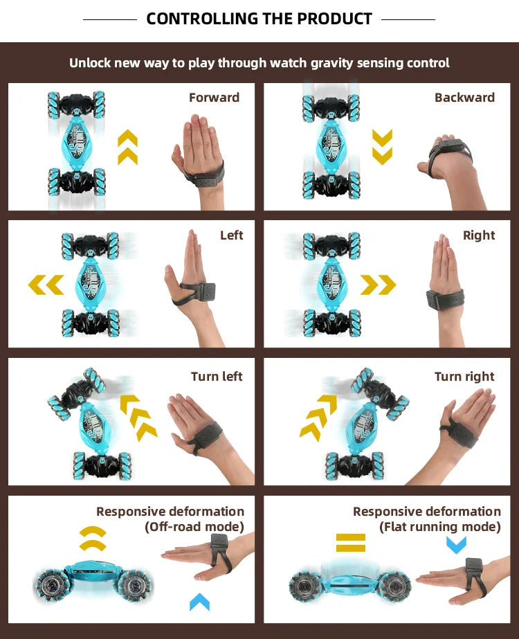 Gesture Sensing Bil (Inkluderar Gesture Watch + Fjärrkontroll)