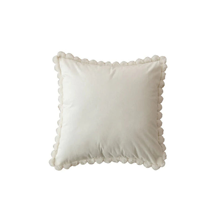 Sammet Pom-Pom Trim Kuddeöverdrag