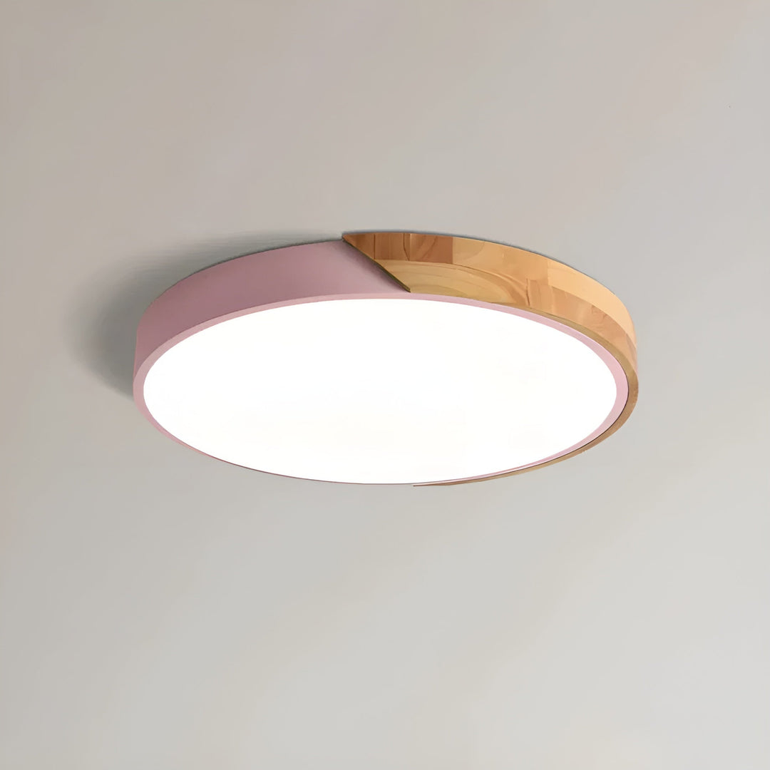 LED-taklampa i trä – Skandinavisk design | Varmt ljus för vardagsrum