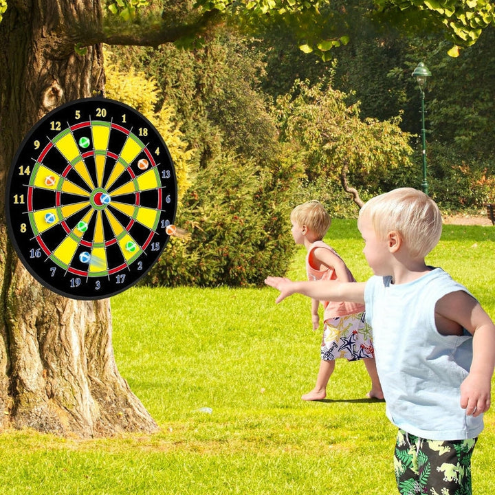 SkillDarts - Stor dubbelsidig darttavla för barn med klibbiga bollar och målspelet