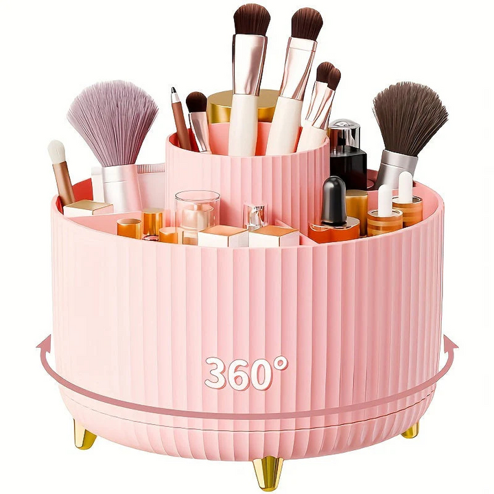 Makeup Organiser | 360° Rotating Förvaringsställ för Sminkbord