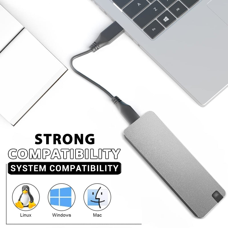 Bärbar SSD Hårddisk Kompakt USB 3.2 Snabb Lagring