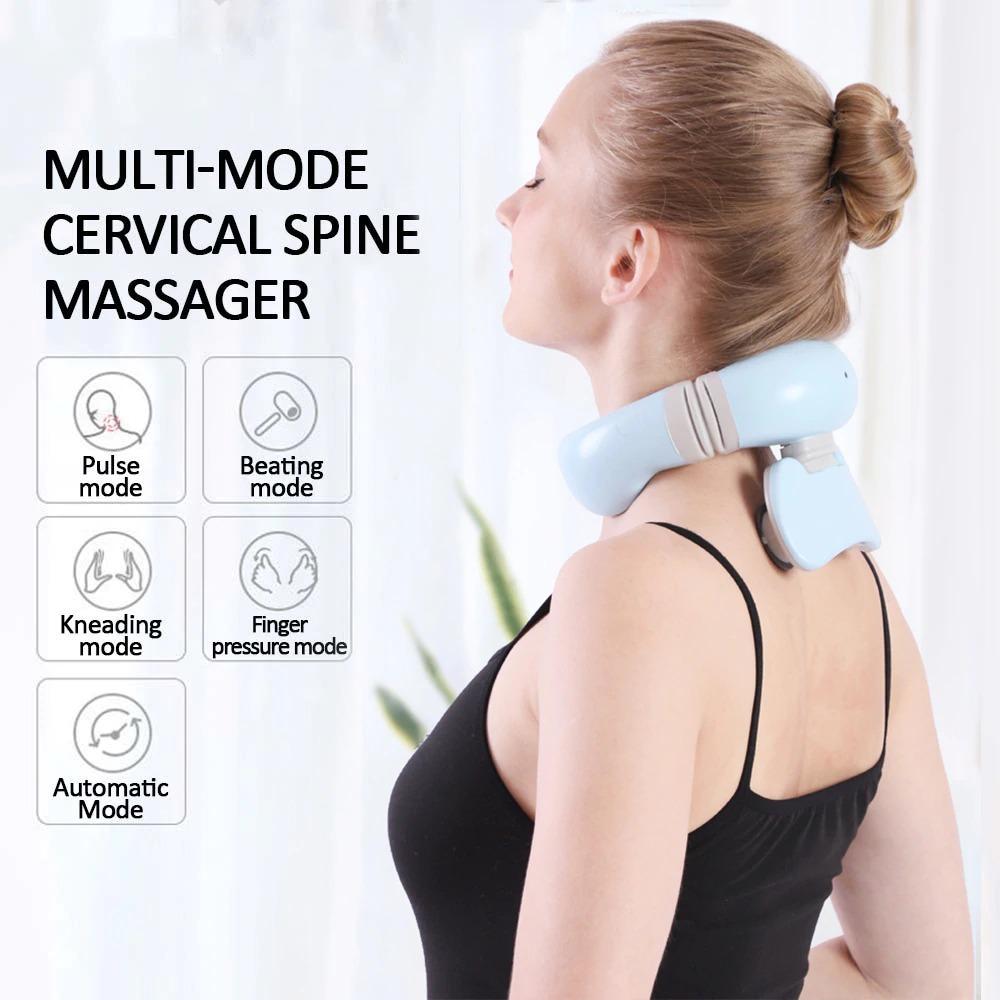 Nackmassage med värme och fjärrkontroll