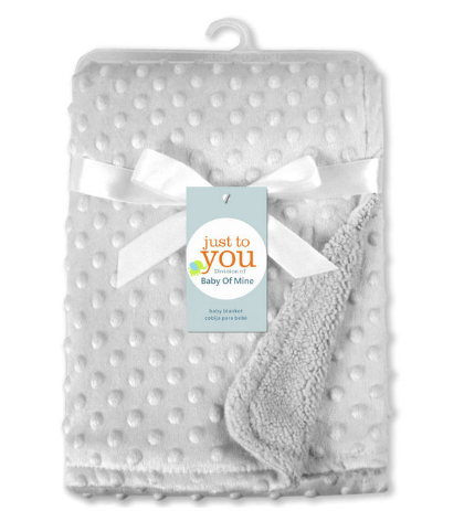 Prickig babyfilt i minky och fleece