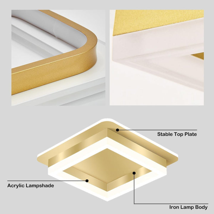 fyrkantig LED-taklampa | 24W | modern infälld | 2.76"x7.87" | Brick by Brick