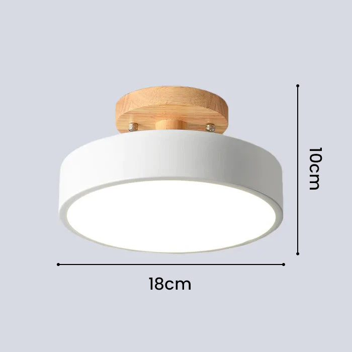 LED Taklampa Trä Flush Mount Armatur