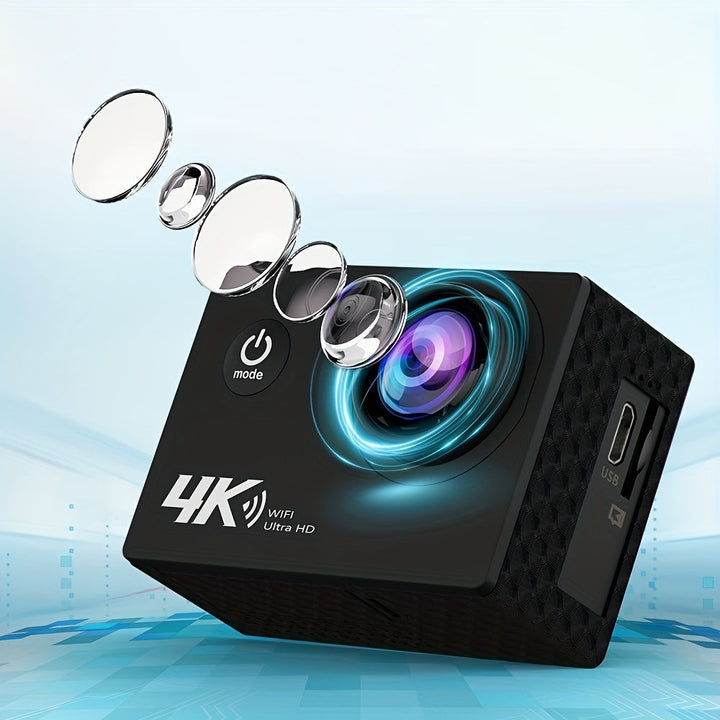 Actionkamera 4K Vattentät med WiFi-kontroll