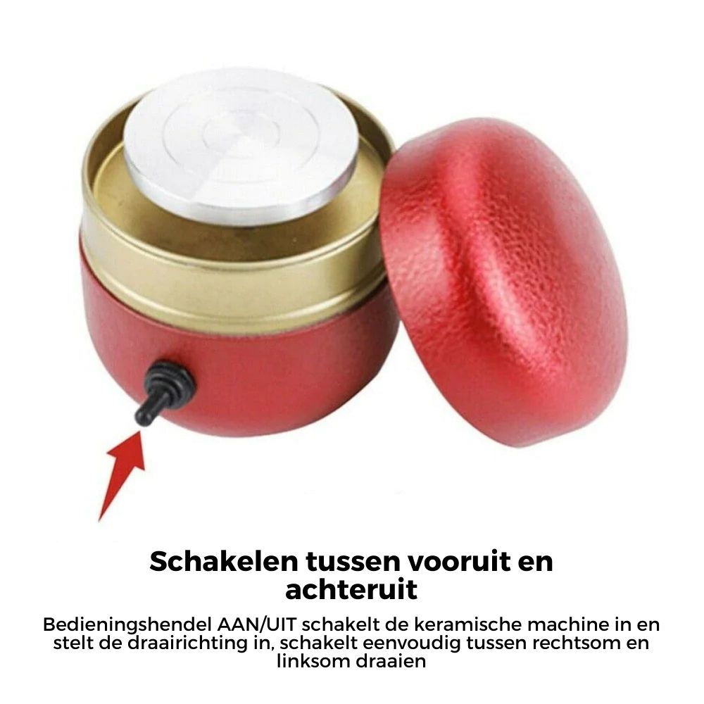 ClayCrafter – Mini elektrisk keramikhjul | Bärbar gör-det-själv-keramisk hantverksmaskin