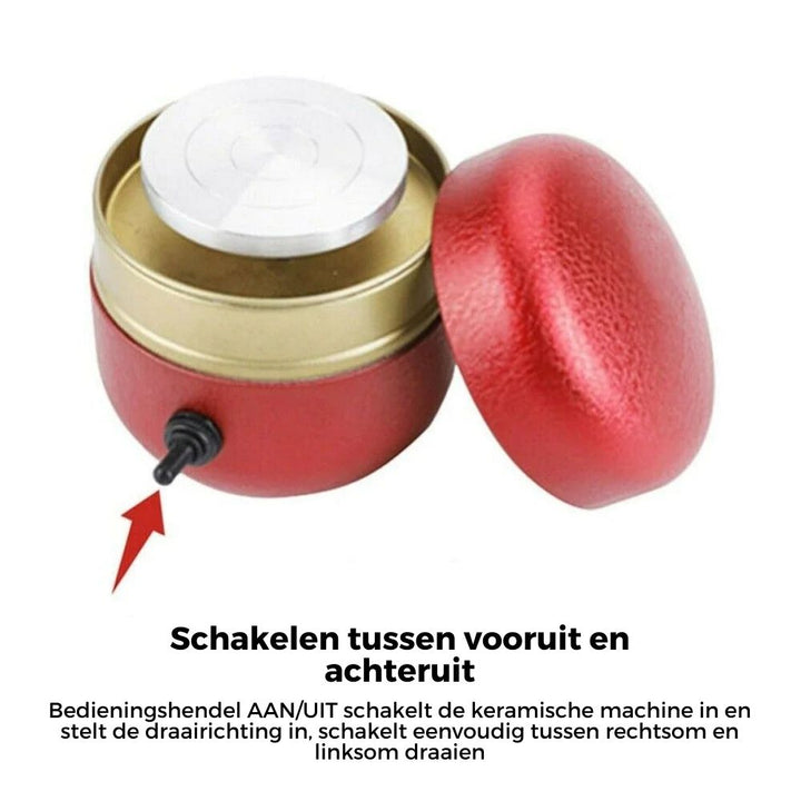 ClayCrafter – Mini elektrisk keramikhjul | Bärbar gör-det-själv-keramisk hantverksmaskin