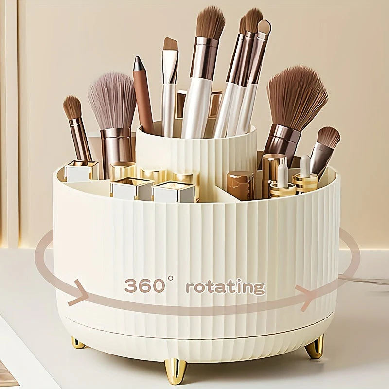 Makeup Organiser | 360° Rotating Förvaringsställ för Sminkbord