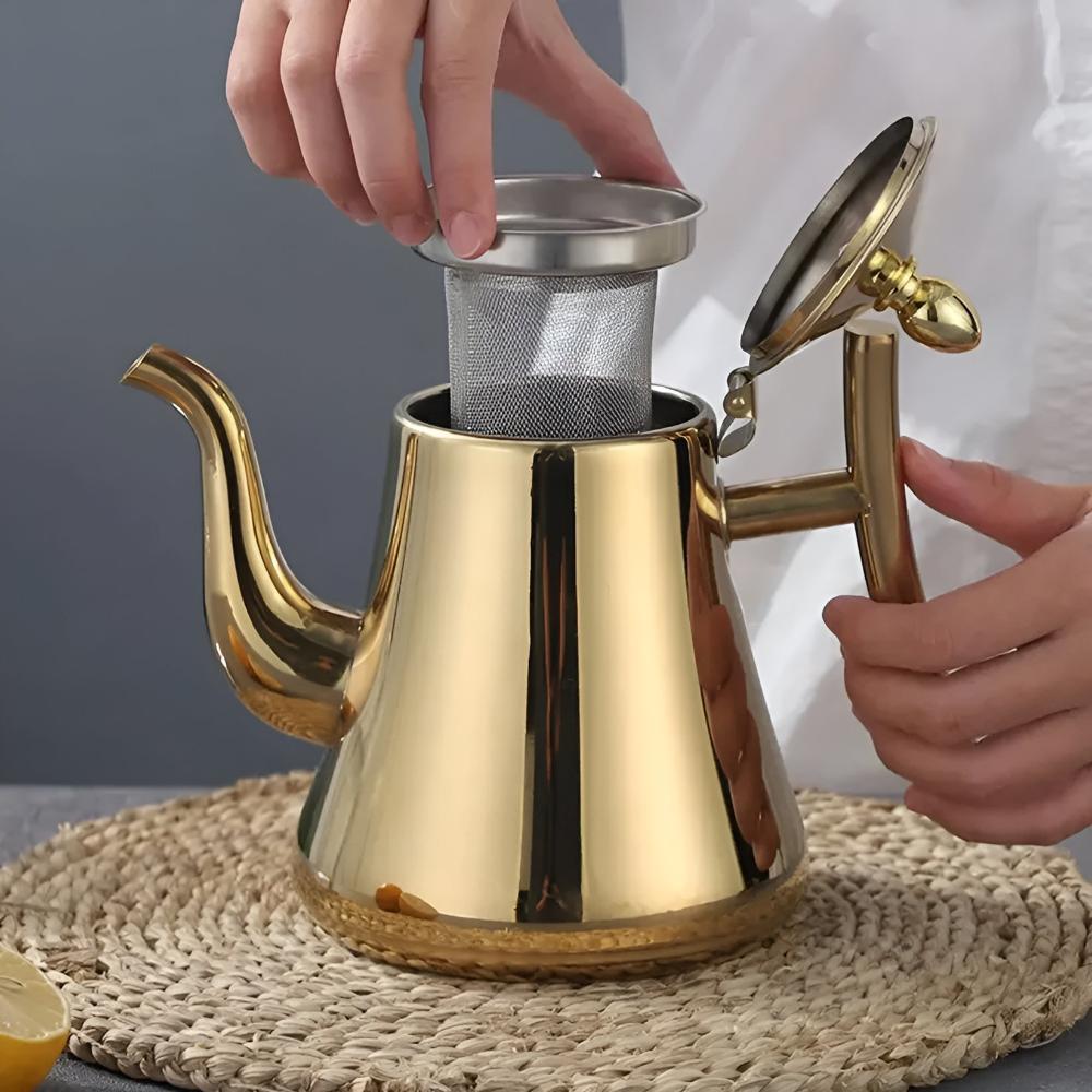 Rostfritt Stål Kanna med Inbyggt Filter
