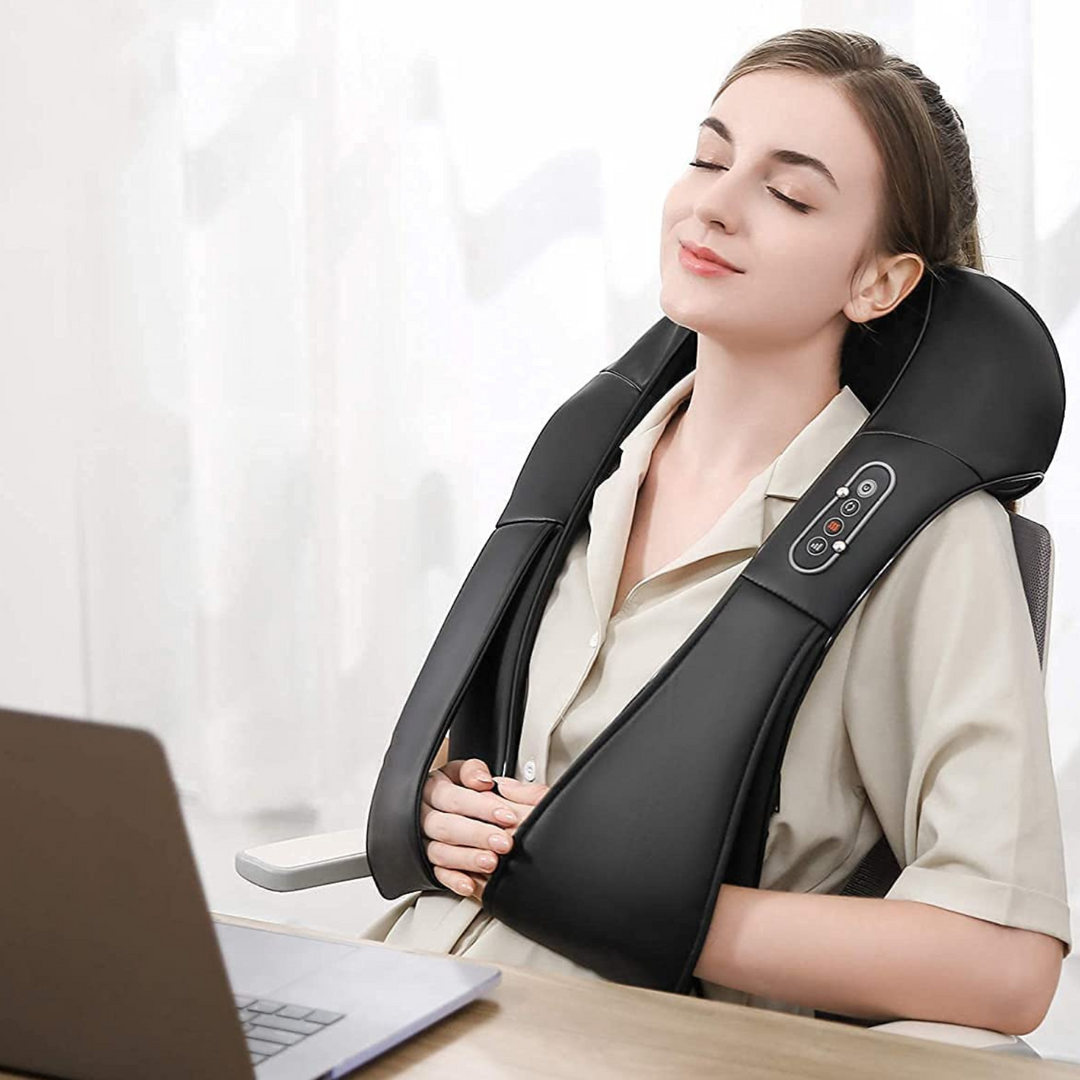 Uppvärmd nack- och axelmassageapparat – Djupgående tryckpunktsavlastning för avslappning och smärta