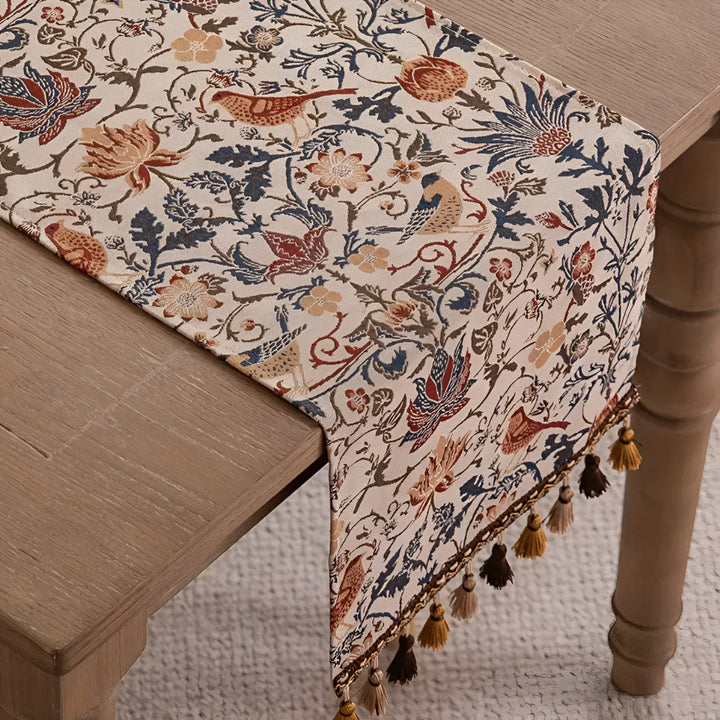 Vintage Floral &amp; Bird Jacquard Duklopp