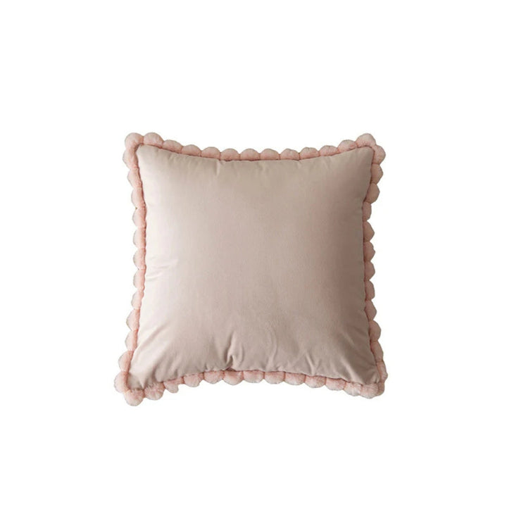 Sammet Pom-Pom Trim Kuddeöverdrag