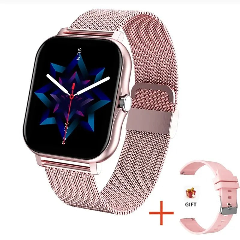 Digital Smart Watch för Män &amp; Kvinnor Med Bluetooth Samtal, Full Touch Skärm, Fitness &amp; Sport Tracker