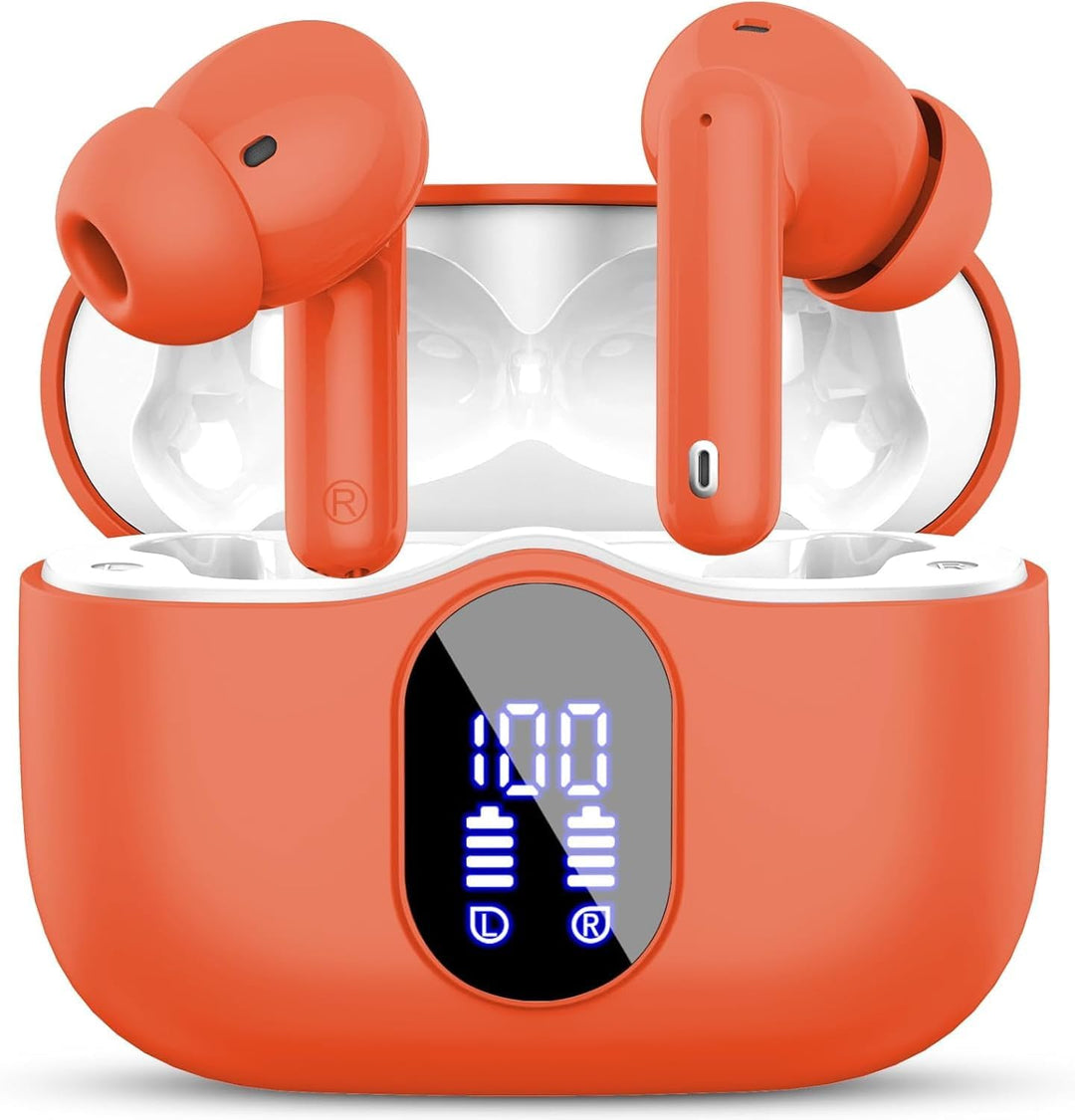 Trådlösa Bluetooth hörlurar med brusreducering öronsnäckor
