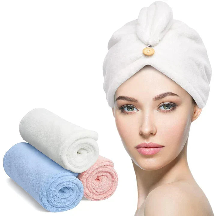 Mikrofiber-hårhandduk-set | 3-pack för snabb torkning