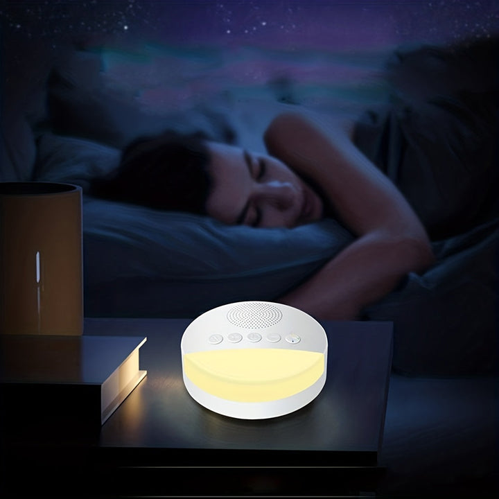 Sleep Sound Vit Brusmaskin - Lugnande Ljud för Bättre Sömn och Avkoppling