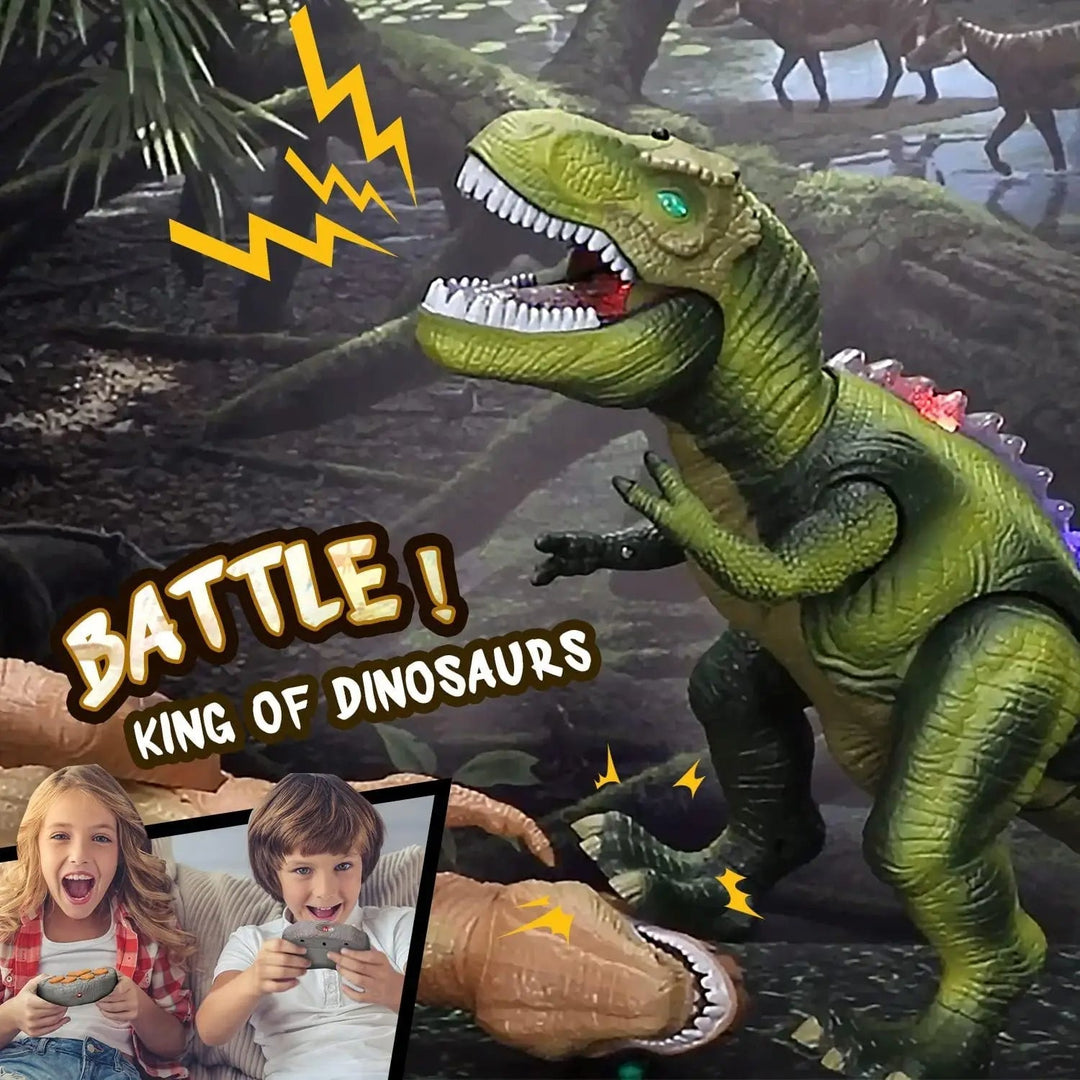 Fjärrkontroll T-Rex Dinosaurie Med LED Ljus, Gående &amp; Vrålande Realistiska Dinosaurie Leksaker