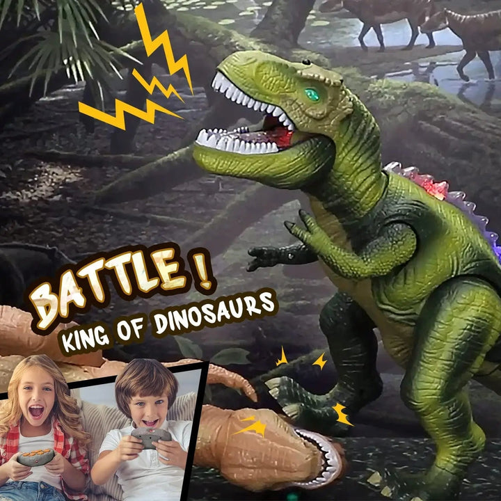 Fjärrkontroll T-Rex Dinosaurie Med LED Ljus, Gående &amp; Vrålande Realistiska Dinosaurie Leksaker