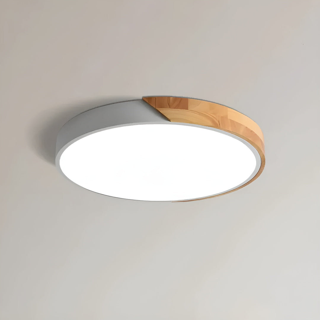LED-taklampa i trä – Skandinavisk design | Varmt ljus för vardagsrum