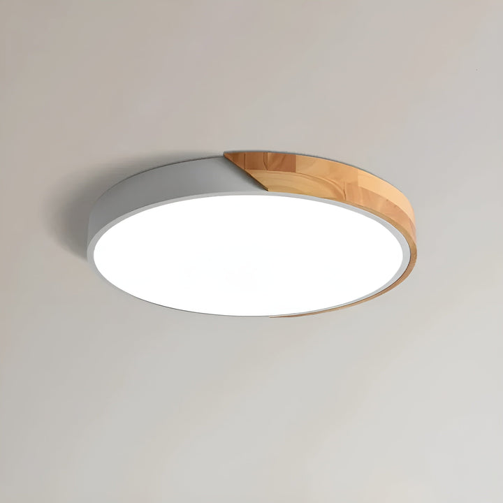 LED-taklampa i trä – Skandinavisk design | Varmt ljus för vardagsrum