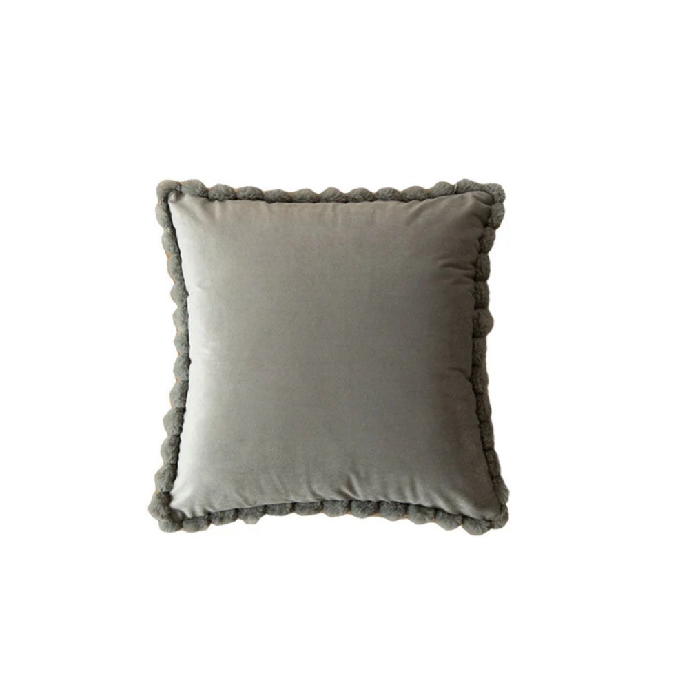 Sammet Pom-Pom Trim Kuddeöverdrag