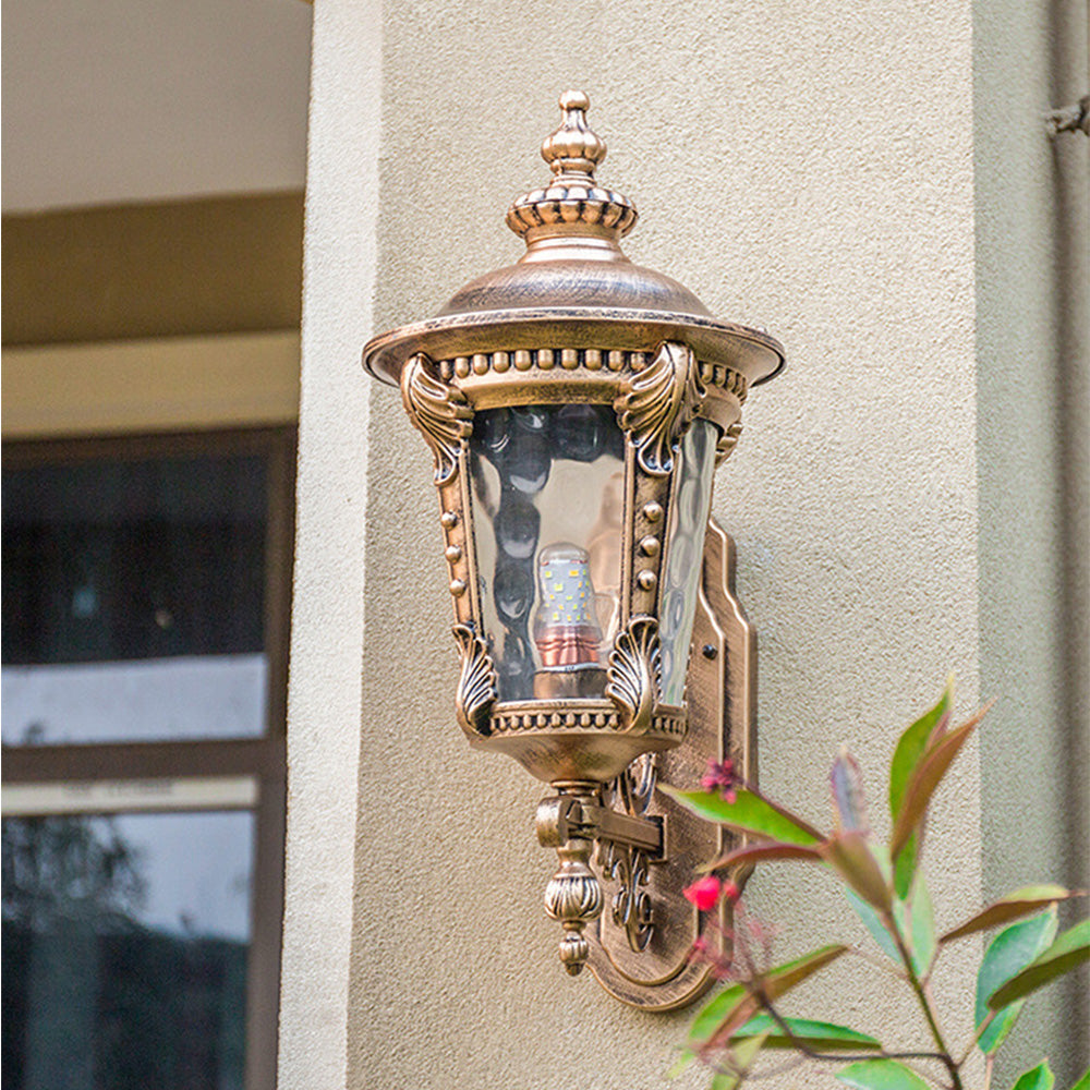 Utomhus Vintage Glas Vägglampa
