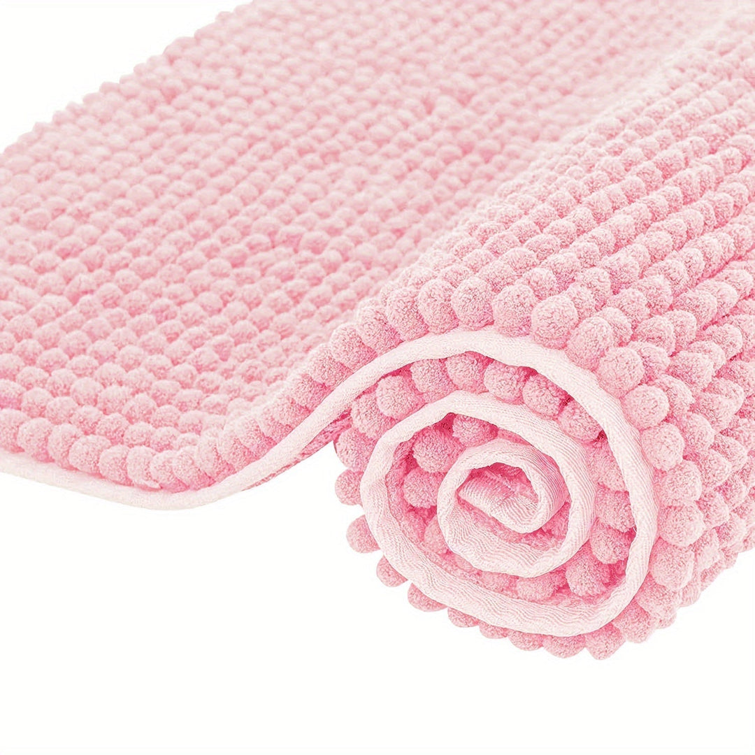Ultra-Mjuk Chenille Badmatta – Perfekt för Badrum eller Entré