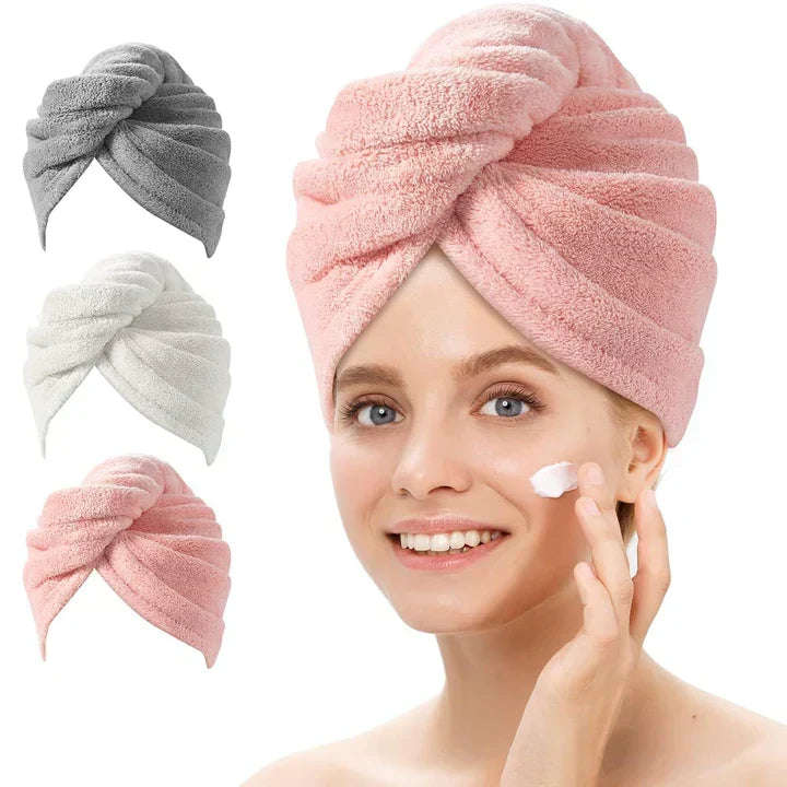 Mikrofiber-hårhandduk-set | 3-pack för snabb torkning