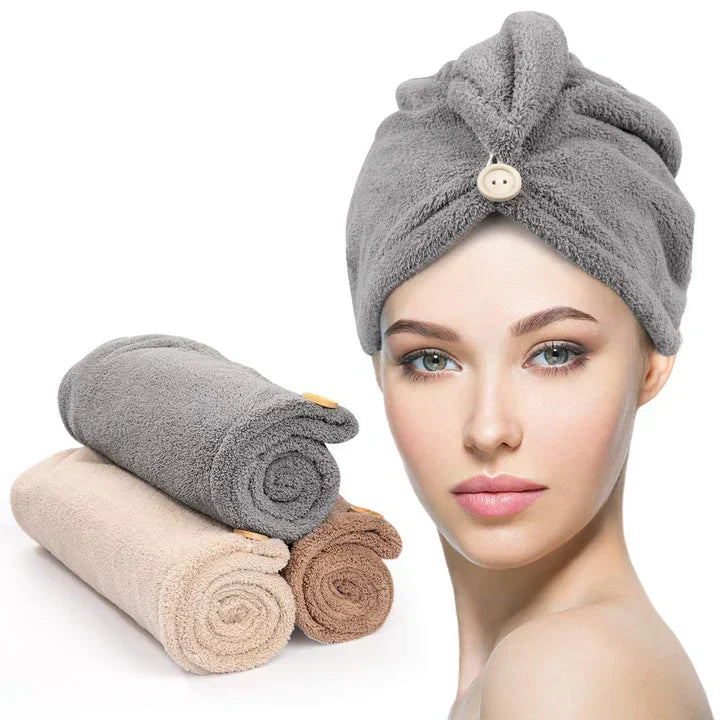 Mikrofiber-hårhandduk-set | 3-pack för snabb torkning
