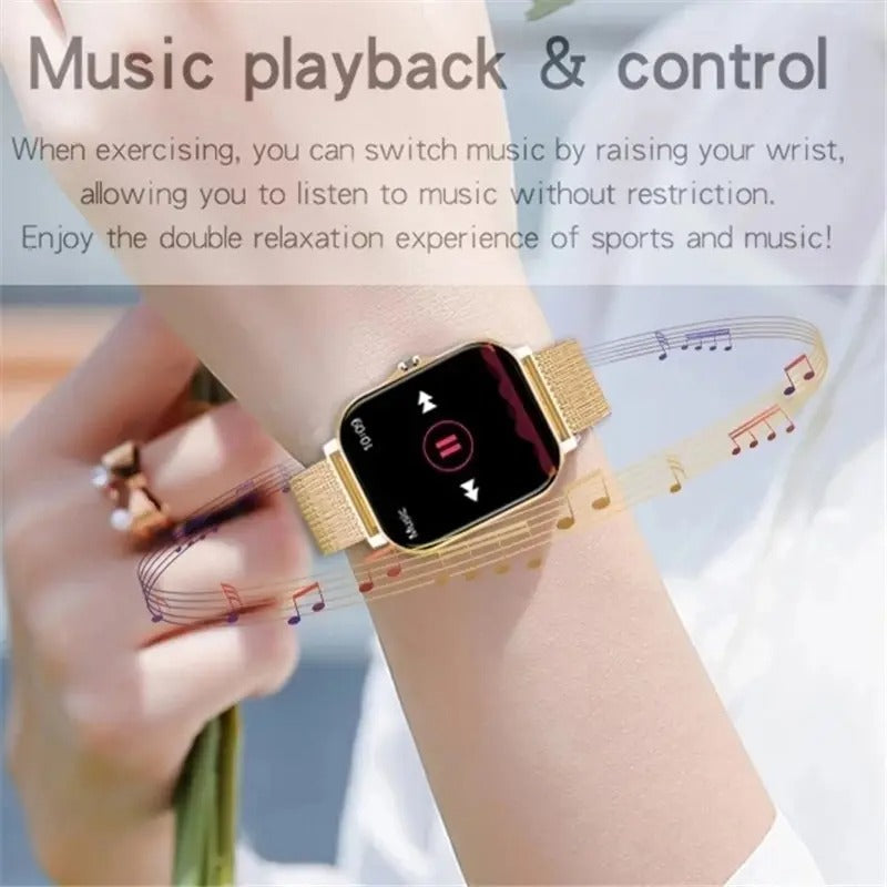 Digital Smart Watch för Män &amp; Kvinnor Med Bluetooth Samtal, Full Touch Skärm, Fitness &amp; Sport Tracker