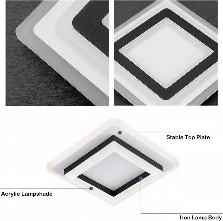 fyrkantig LED-taklampa | 24W | modern infälld | 2.76"x7.87" | Brick by Brick