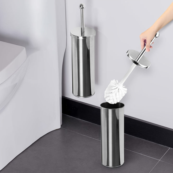 Toalettborste med lång handtag och hygienisk hållare – Hållbar och stilig