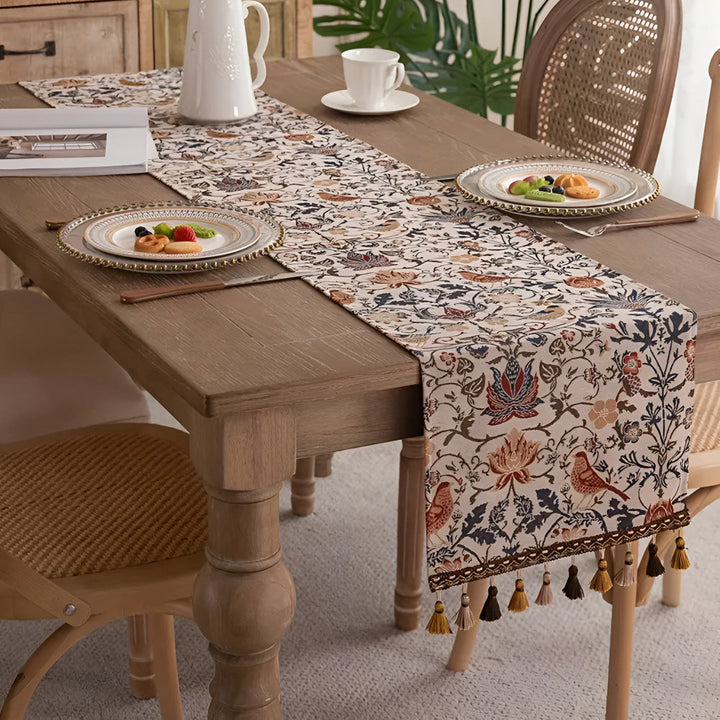 Vintage Floral &amp; Bird Jacquard Duklopp
