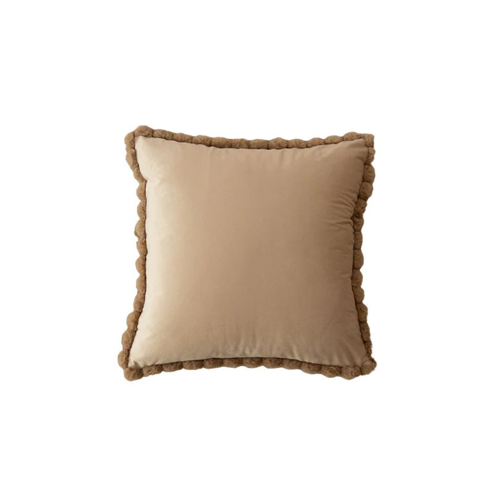 Sammet Pom-Pom Trim Kuddeöverdrag