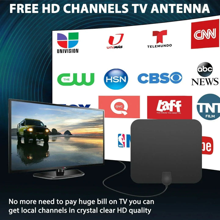 ClearWave inomhus-HDTV-antenn – signalförstärkare med lång räckvidd
