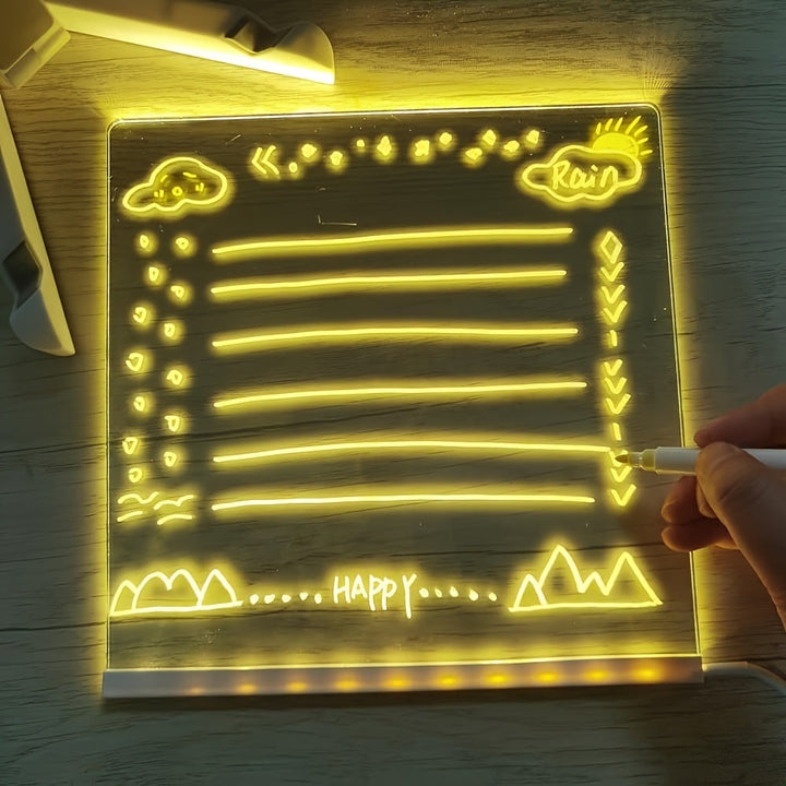 RoyaleGlow USB LED Noteringsbräda med 12 Färgpennor - Glödande Meddelandebräda för Kontor &amp; Hem