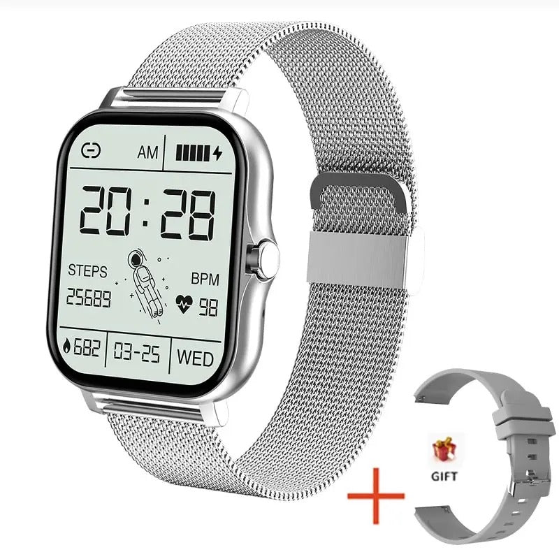 Digital Smart Watch för Män &amp; Kvinnor Med Bluetooth Samtal, Full Touch Skärm, Fitness &amp; Sport Tracker