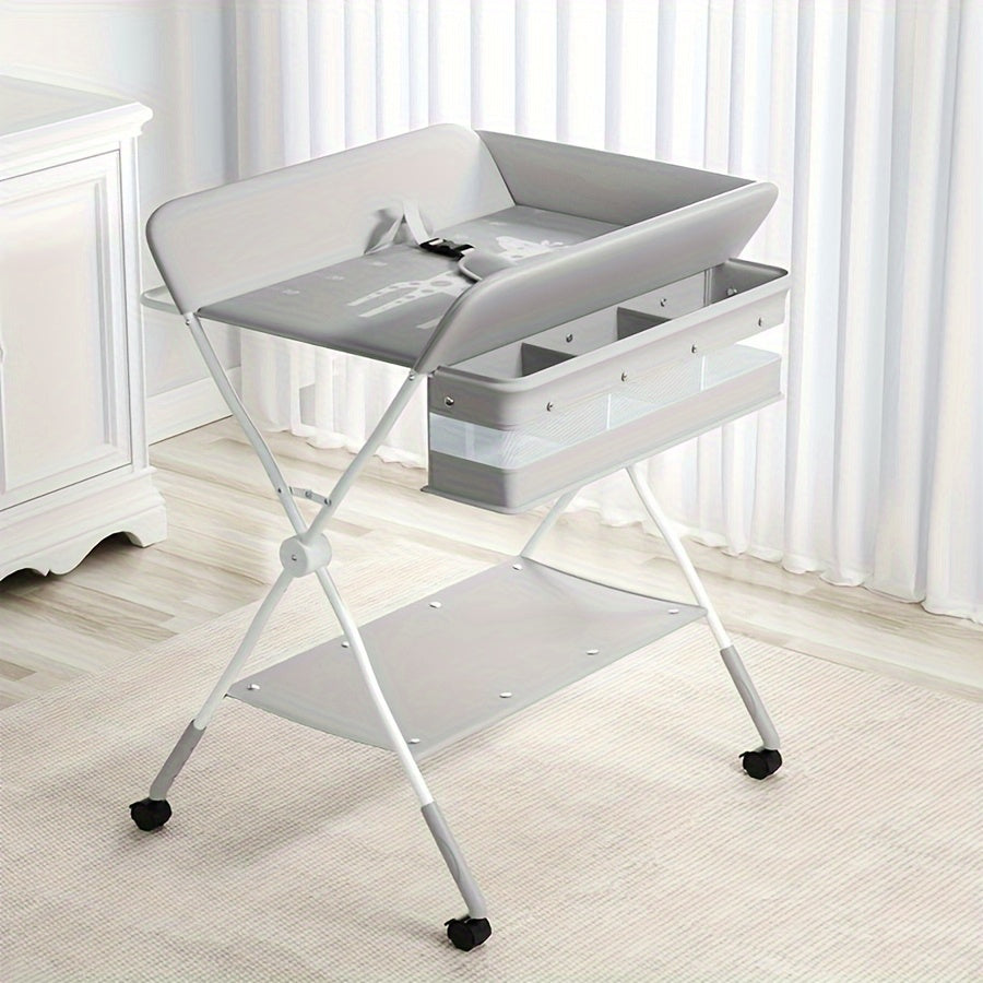 Justerbart och bärbart skötbord för spädbarn – Perfekt för organisation och komfort