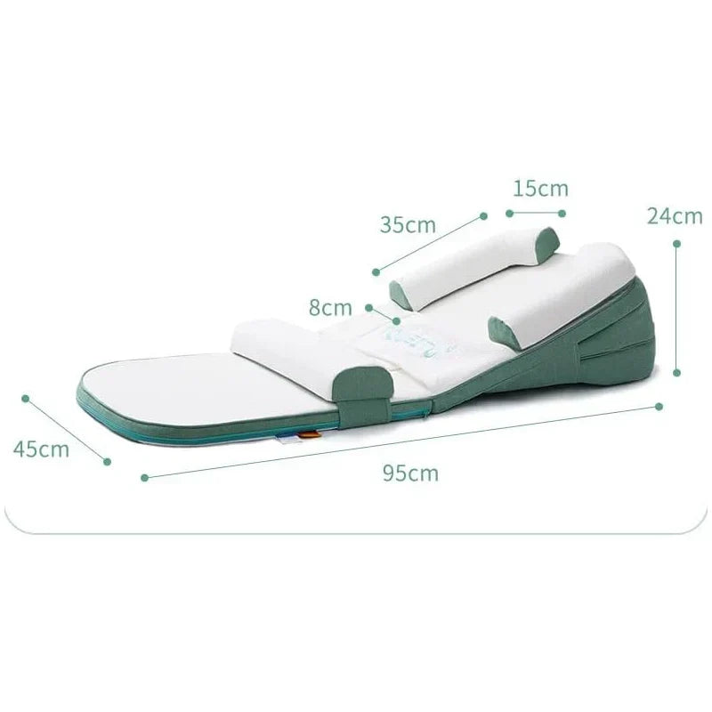 RoyaleGlow Baby Wedge Sido Sova Kudde Säng Reflux Anti Rulla Nyfödd Säng