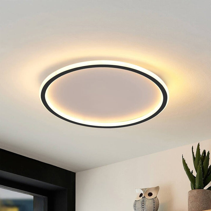 Ultra-tunn modern taklampa | Flush Mount LED för låga tak | Rund &amp; dimbar