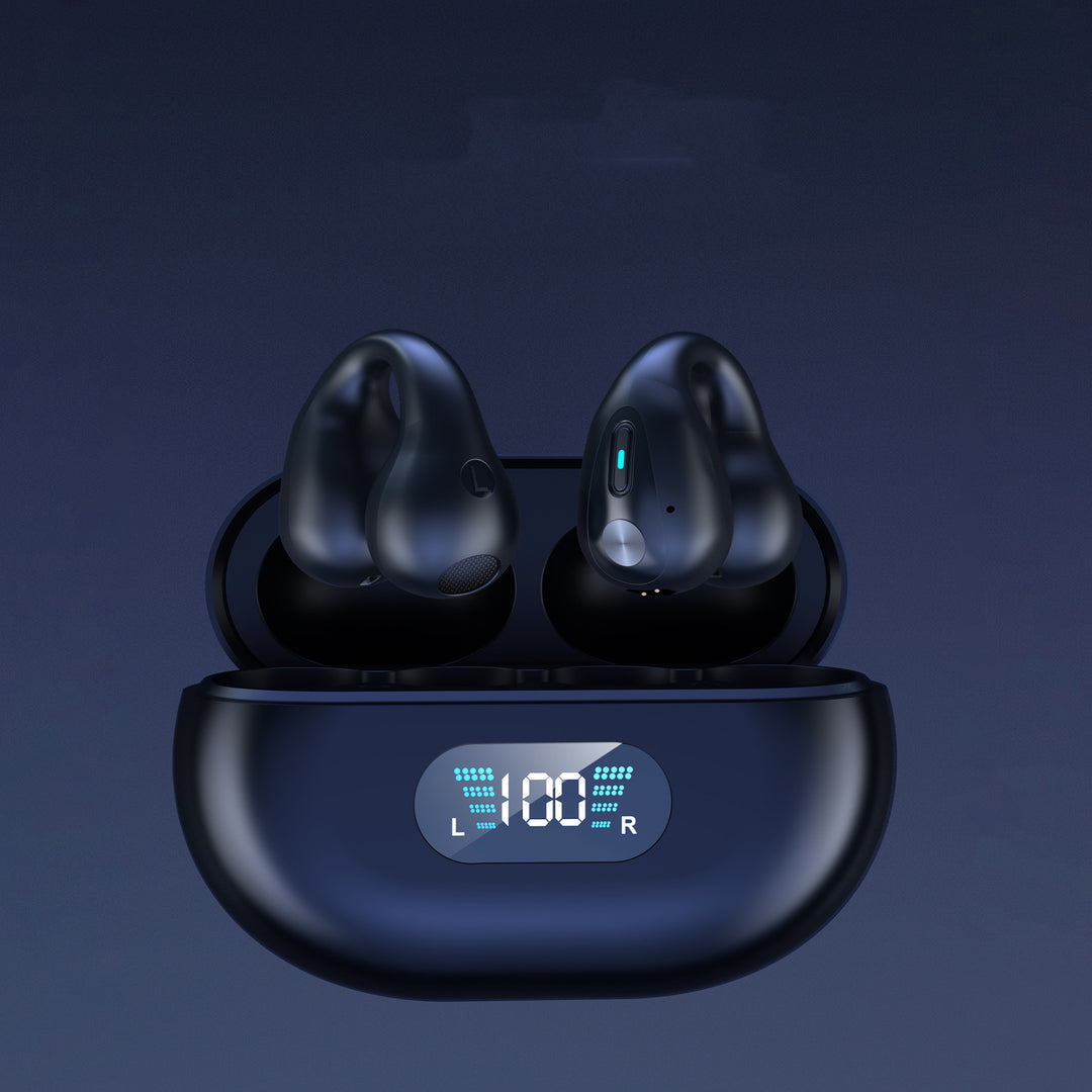 Trådlösa hörlurar med öronklips – bluetooth 5.3 och djup bas