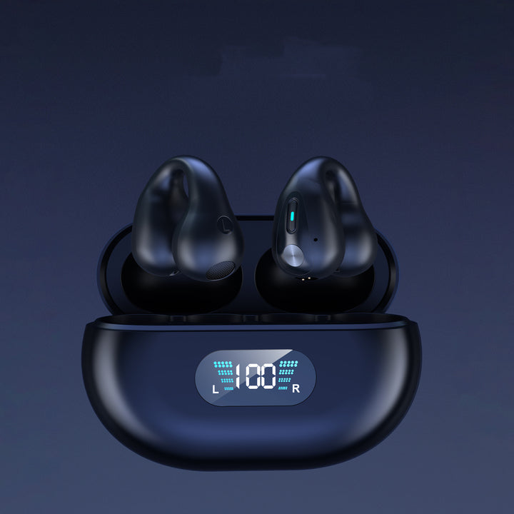 Trådlösa hörlurar med öronklips – bluetooth 5.3 och djup bas
