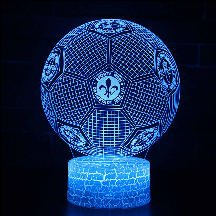 Fotboll 3D Illusion LED-Lampa - Nattlampa - Badge